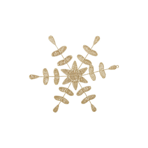 Oversized Woven Paper & Wire Snowflake Ornament, Natural