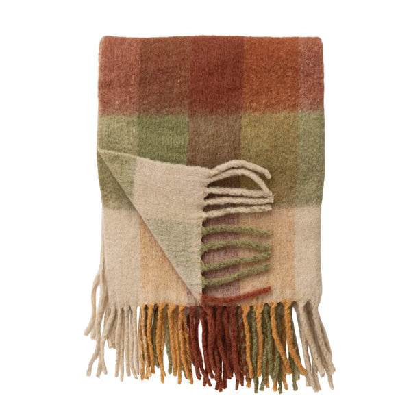 WOVEN BRUSHED FABRIC THROW