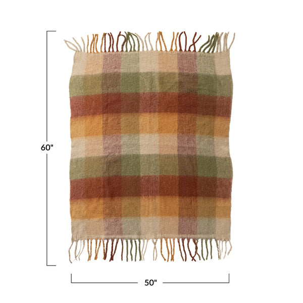 WOVEN BRUSHED FABRIC THROW