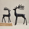 RESIN REINDEER, BLACK