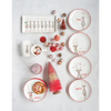 STONEWARE PLATTER WITH SANTA’S REINDEER