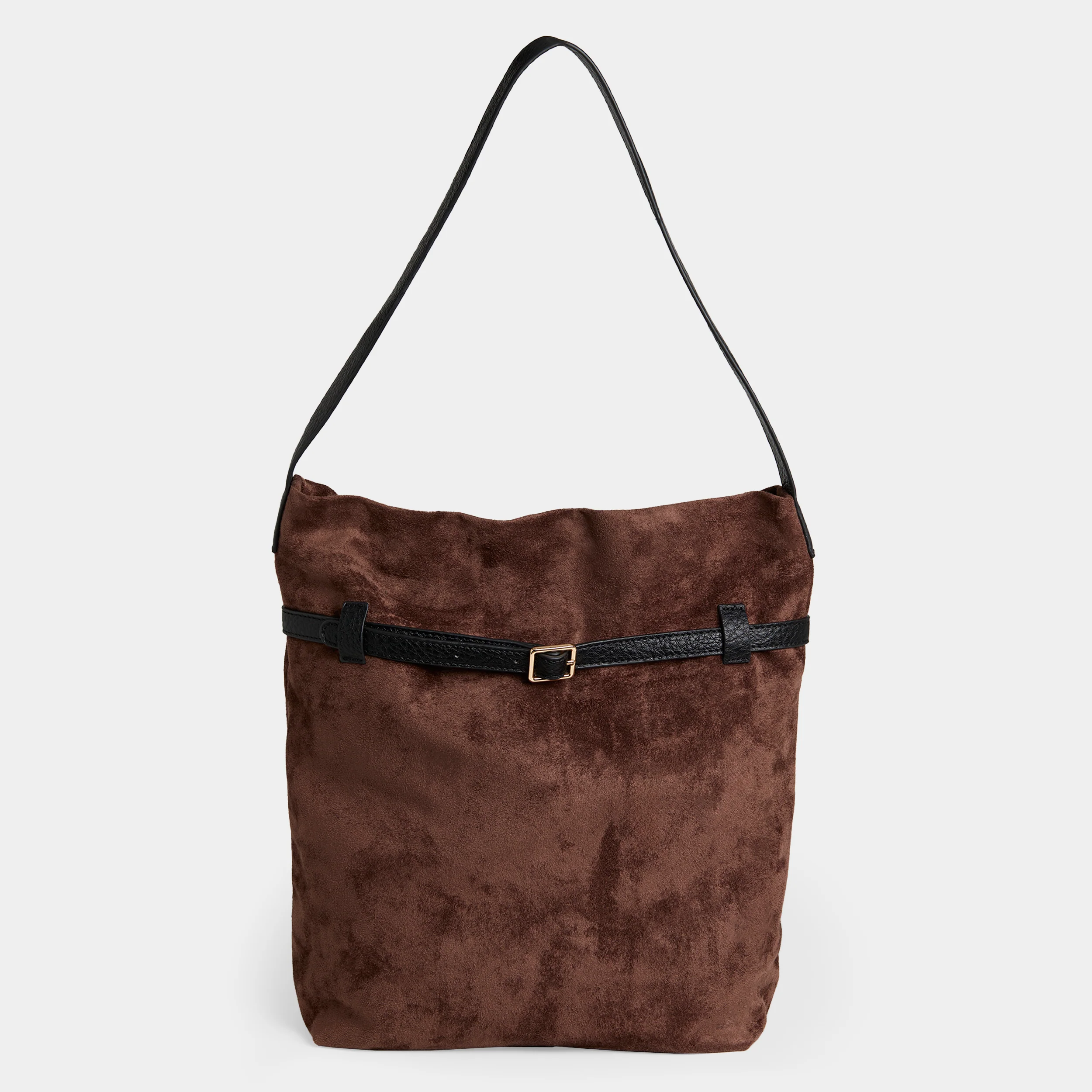 FAUX SUEDE BUCKET BAG