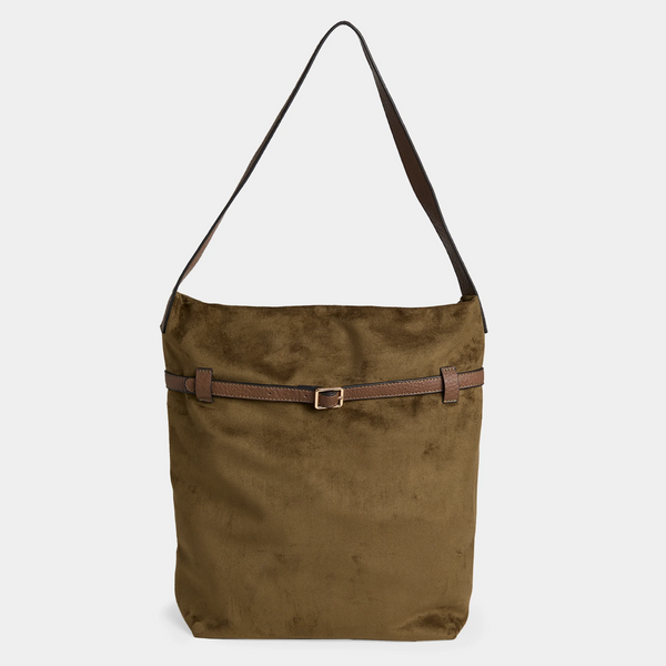 FAUX SUEDE BUCKET BAG