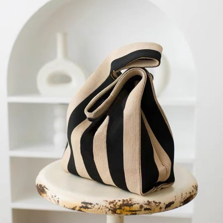 STRIPE WOVEN TOTE BAG