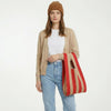 STRIPE WOVEN TOTE BAG
