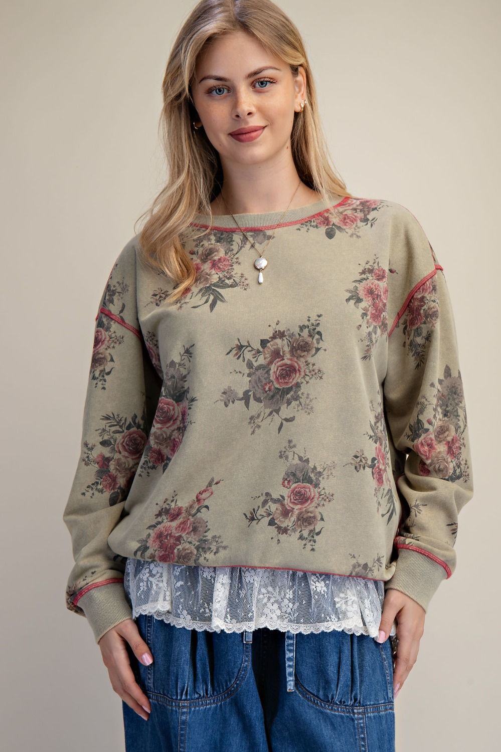 SIGNATURE PRINT TERRY SWEATSHIRT