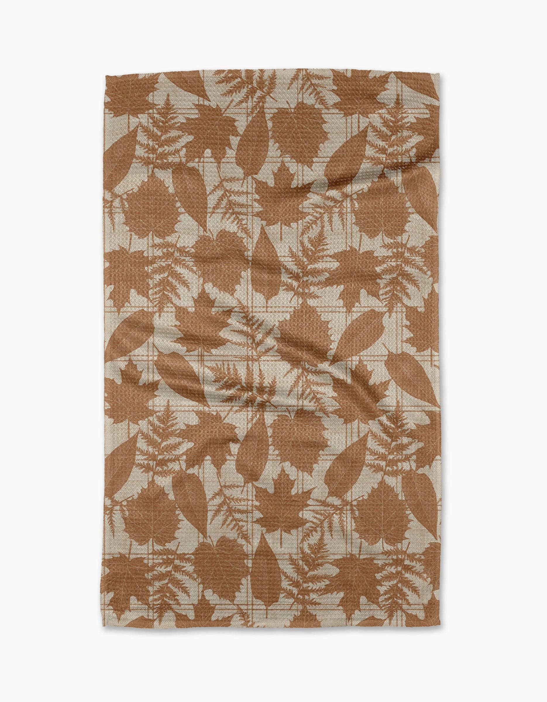 AUTUMNAL LEAVES GOLD TEA TOWEL