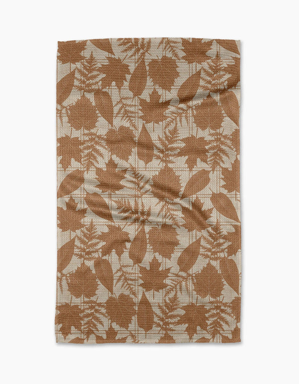 AUTUMNAL LEAVES GOLD TEA TOWEL