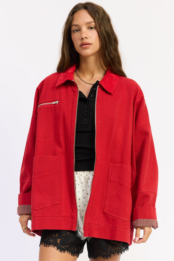 PAISLEE OVERSIZED UTILITY JACKET