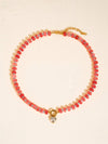 ANNECY 18K GOLD NON-TARNISH BOHO BEADED CZ NECKLACE