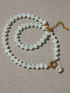 ANNECY 18K GOLD NON-TARNISH BOHO BEADED CZ NECKLACE