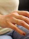18K NON-TARNISH MILGRAIN RING-RACHEL