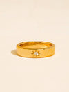 NAIA 18K GOLD VINTAGE CELESTIAL STAR BAND RING