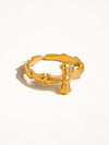 RUTH 18K GOLD VINTAGE ADJUSTABLE CROSS RING