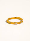 VENDOME 18K GOLD NON-TARNISH CZ STARBURST RING