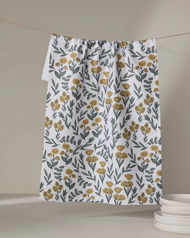 CHAROLETTE YELLOW KITCHEN TEA TOWEL