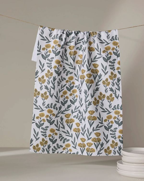 CHAROLETTE YELLOW KITCHEN TEA TOWEL