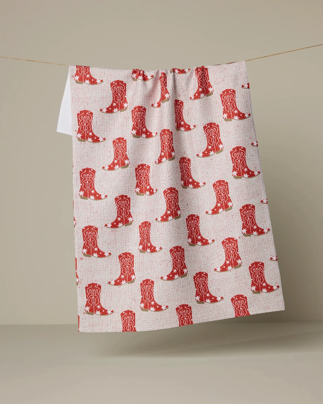 COWGIRL BOOTS TEA TOWEL