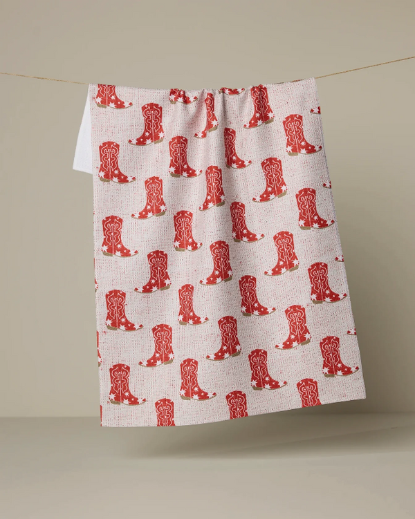 COWGIRL BOOTS TEA TOWEL
