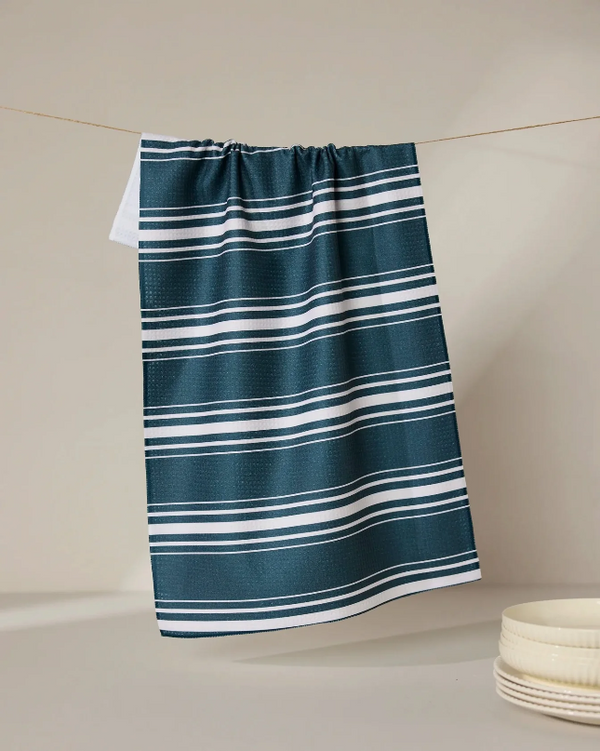 DEEP BLUE FALL TEA TOWEL