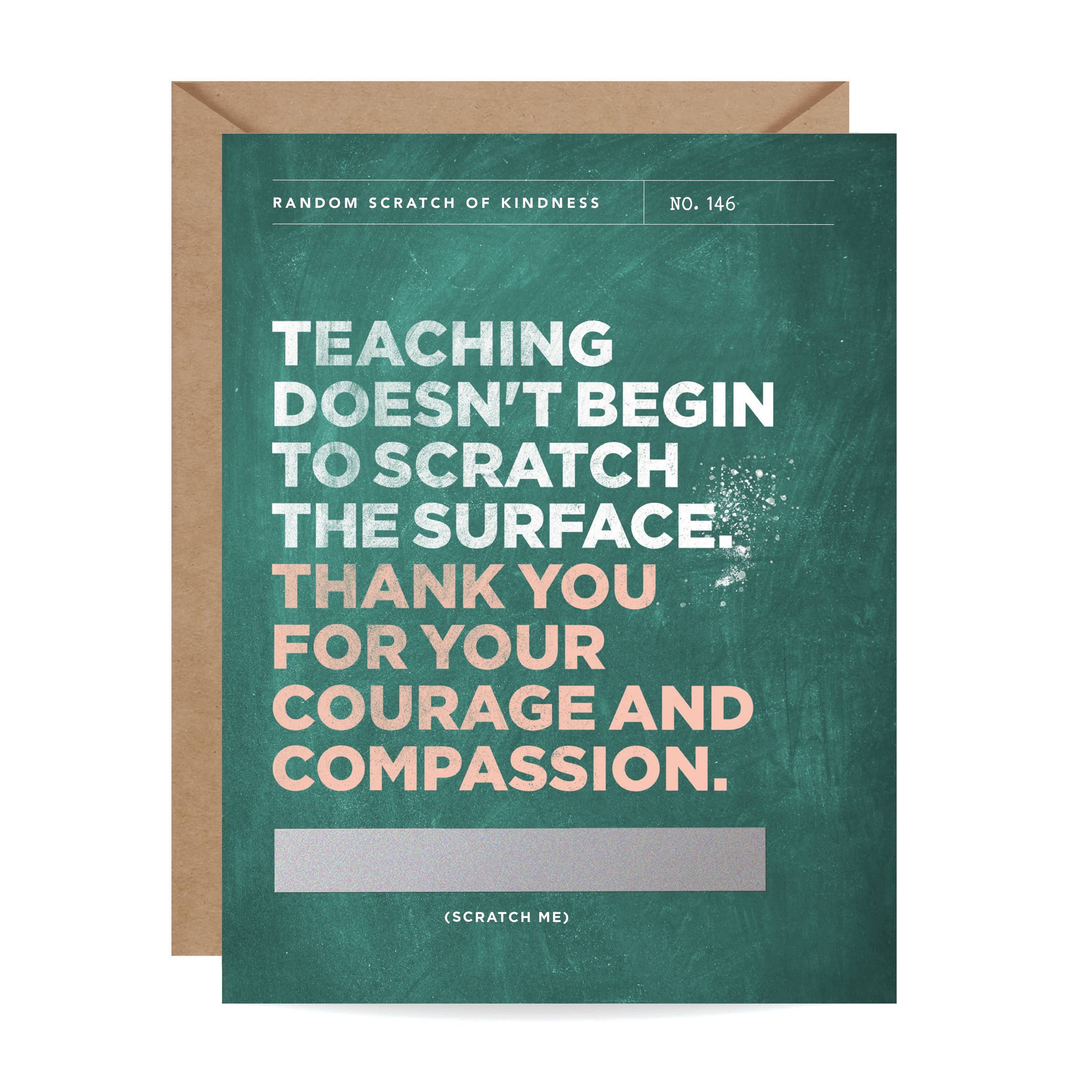 SCRATCH-OFF CARD - SCRATCH THE SURFACE - TEACHER