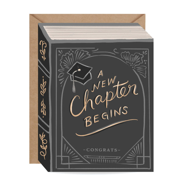 A NEW CHAPTER BEGINS - GRADUATION CARD