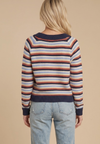 THE RETRO MULTI-STRIPE V-NECK SWEATER
