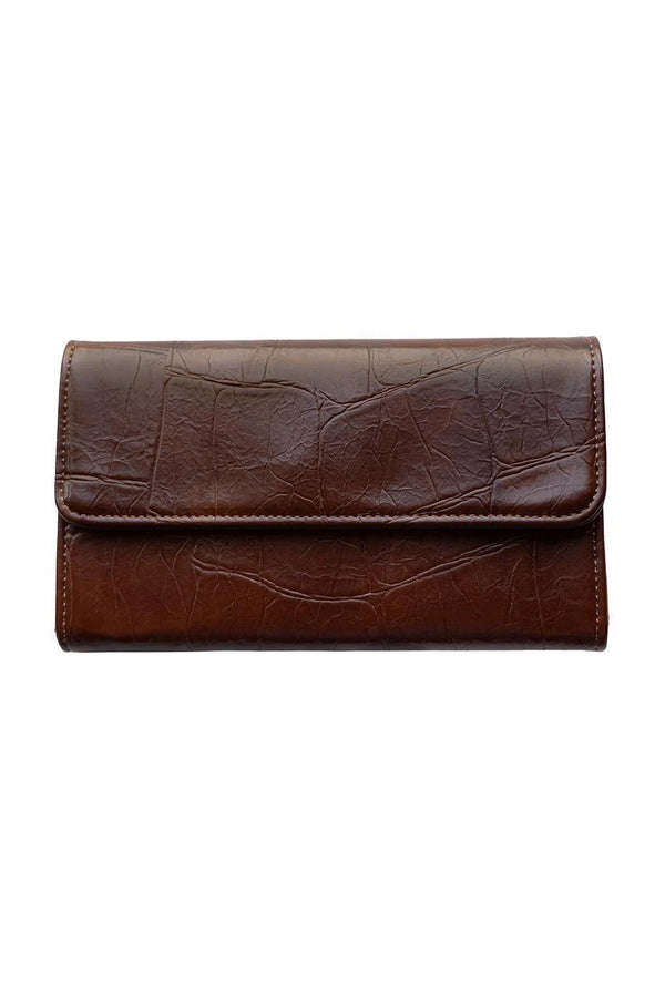 FAUX CROC MARNIE MINI TRI-FOLD WALLET