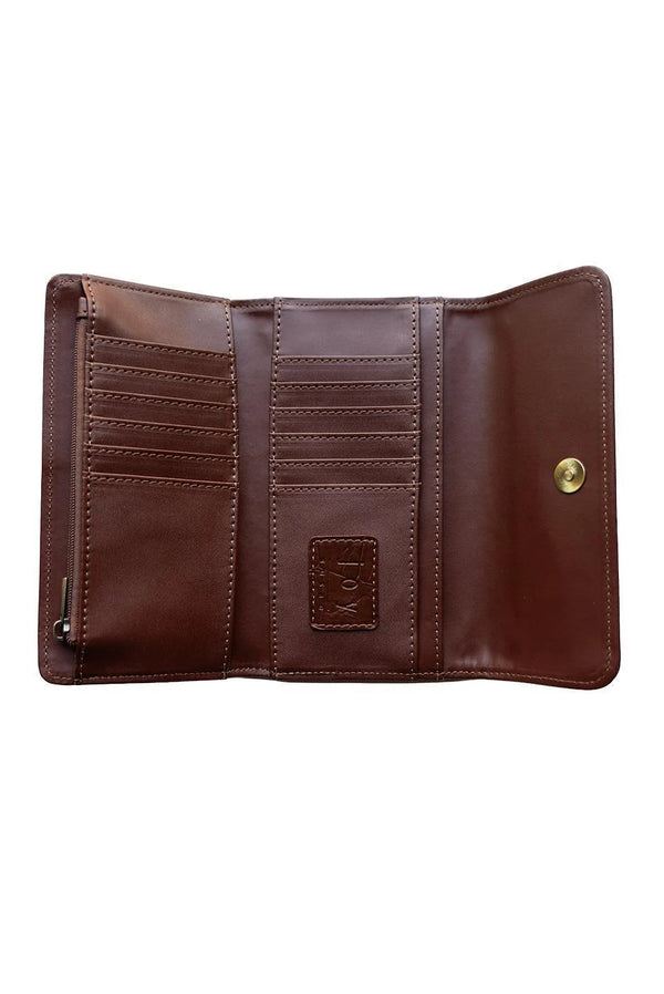 FAUX CROC MARNIE MINI TRI-FOLD WALLET