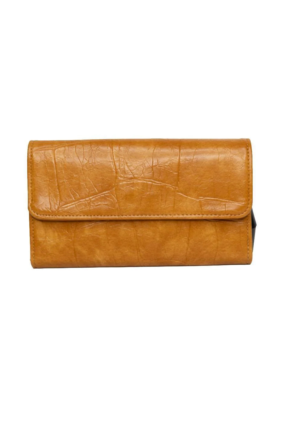 FAUX CROC MARNIE MINI TRI-FOLD WALLET
