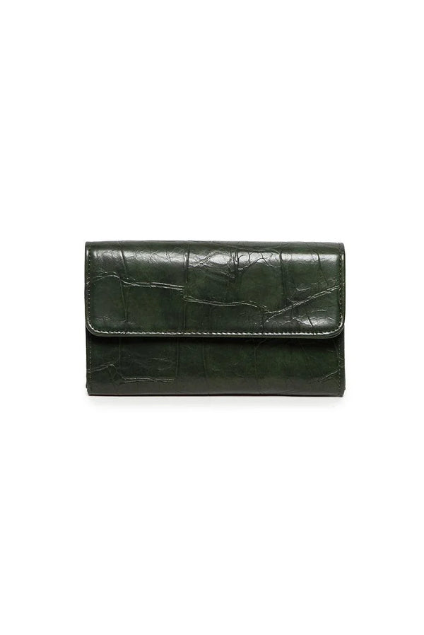 FAUX CROC MARNIE MINI TRI-FOLD WALLET