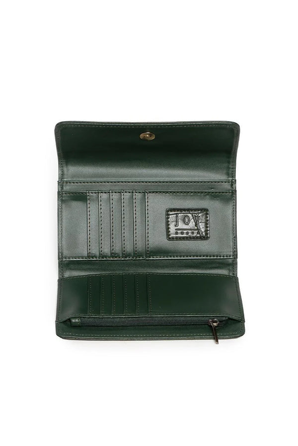 FAUX CROC MARNIE MINI TRI-FOLD WALLET