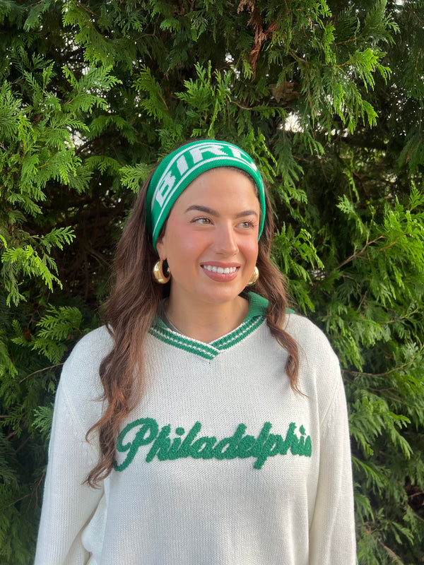 PHILADELPHIA SPLIT COLLAR SWEATER