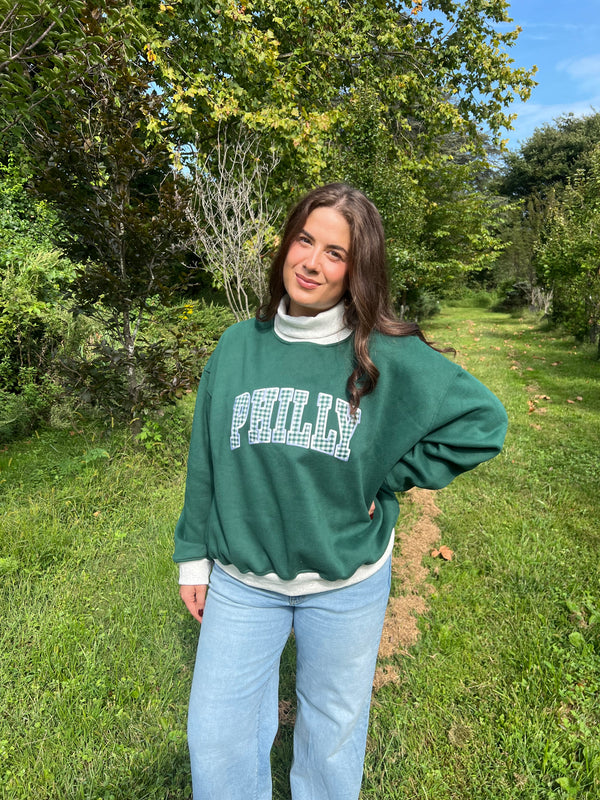 PHILLY GINGHAM TURTLENECK SWEATSHIRT