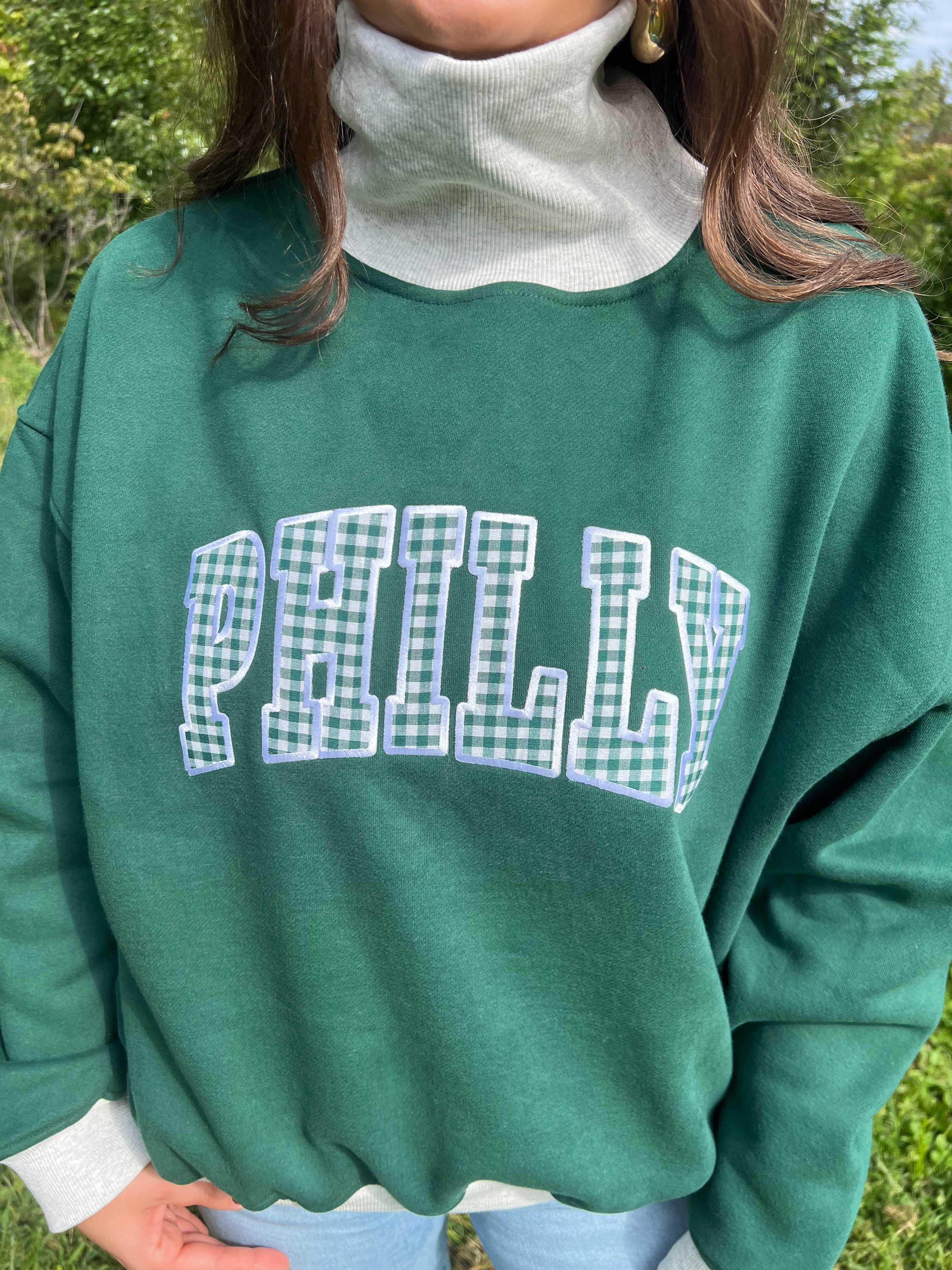 PHILLY GINGHAM TURTLENECK SWEATSHIRT