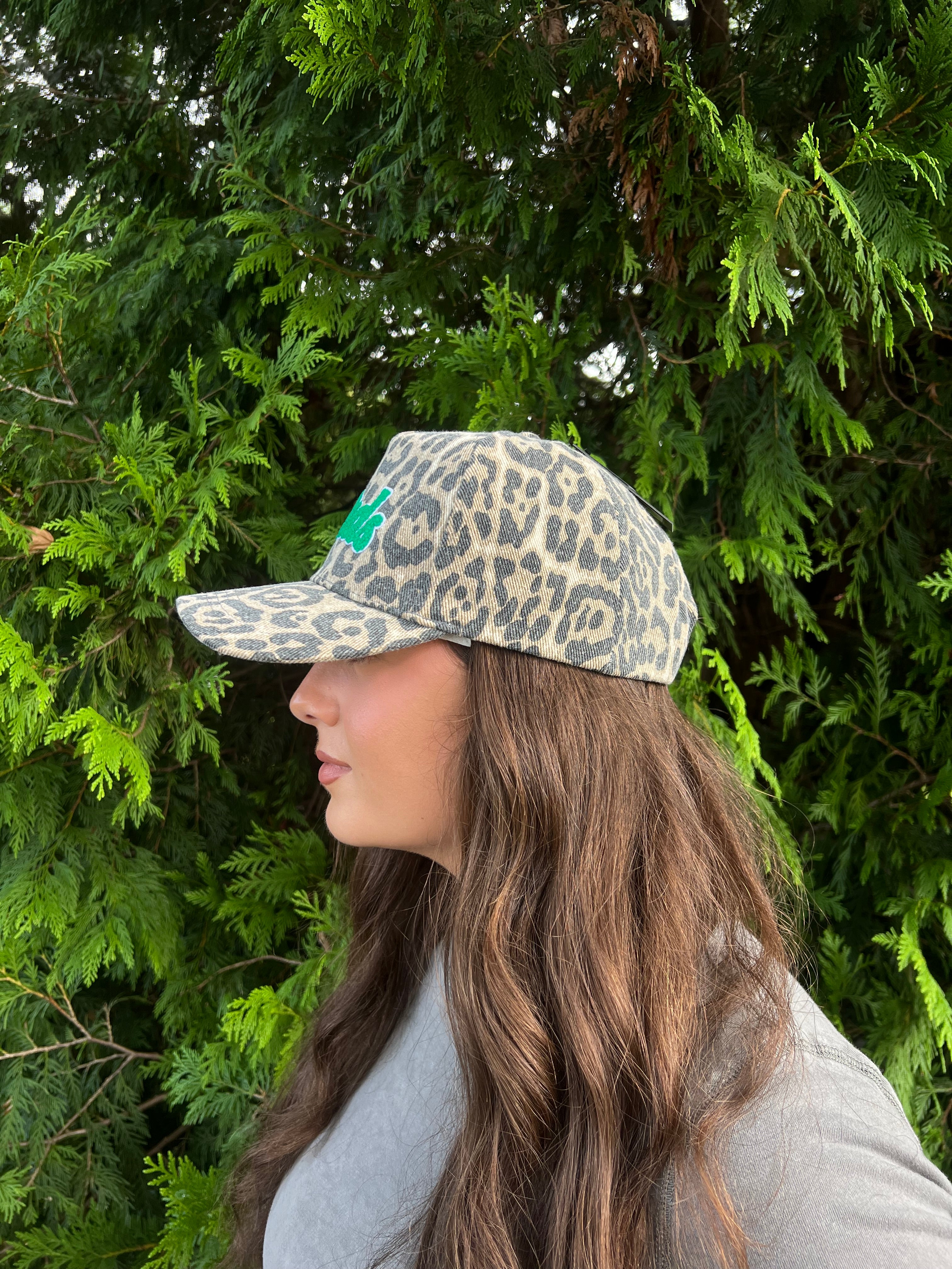 BIRDS LEOPARD PRINT HAT