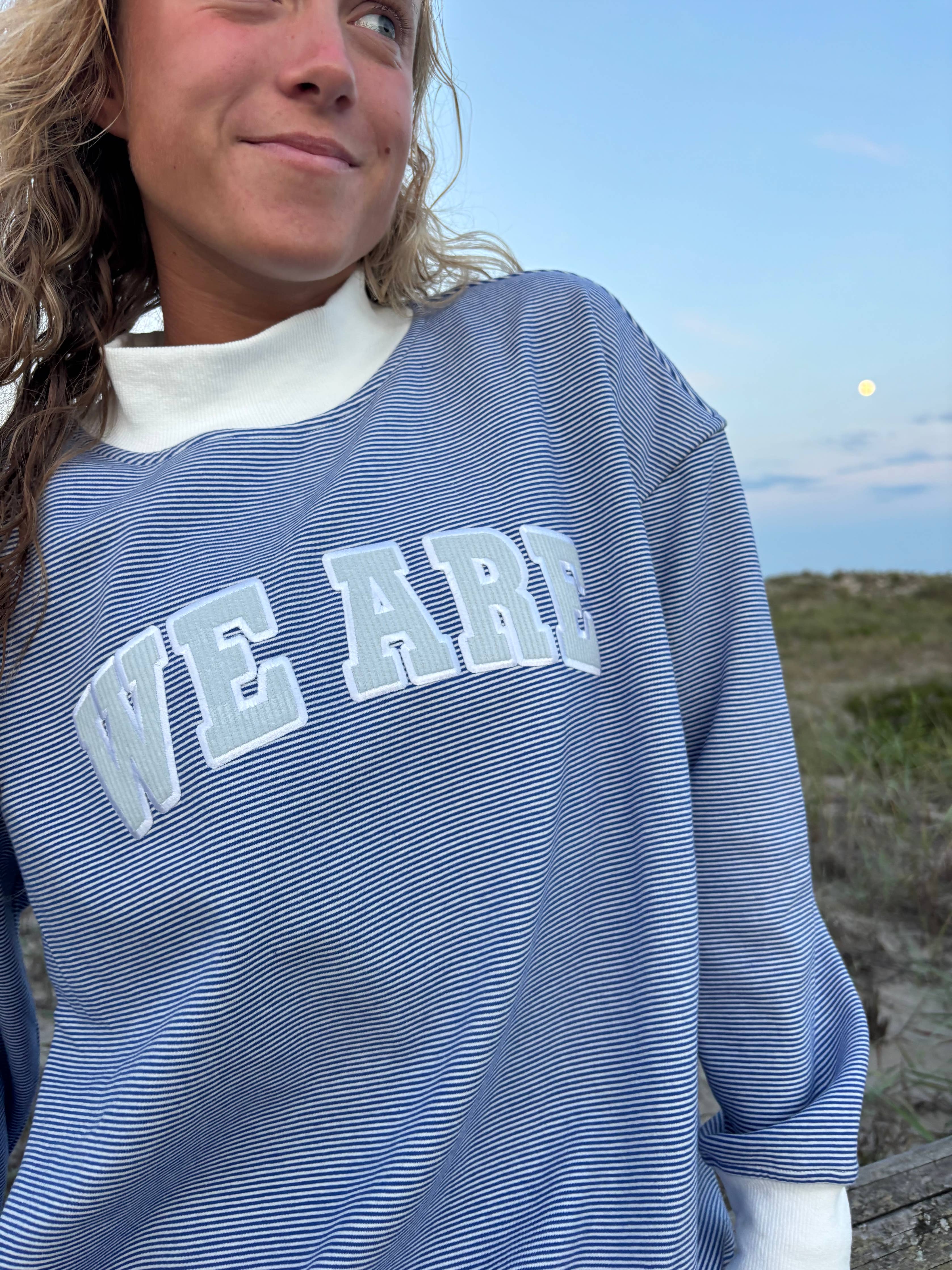 COLLEGE STRIPED MOCKNECK