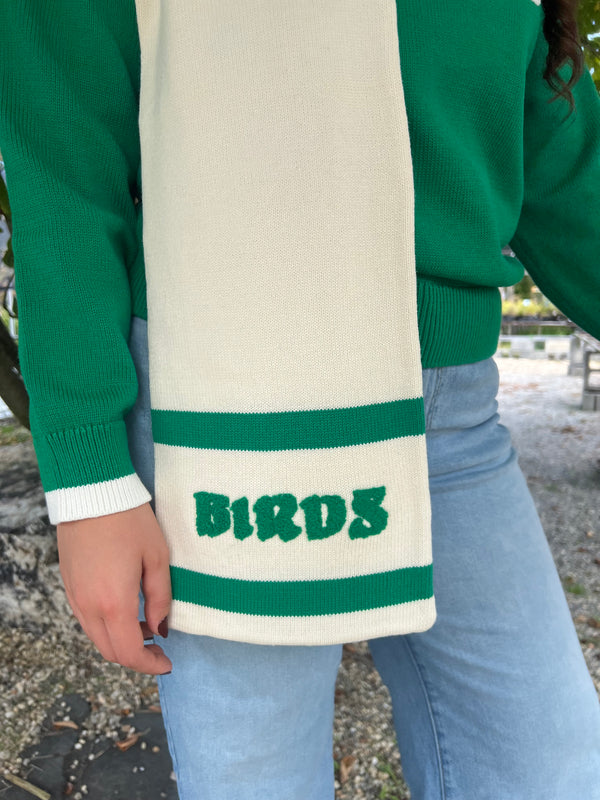 BIRDS SCARF-OFF WHITE