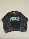 BLACK PHILLY POLKA DOT RIBBED KNIT MOCK NECK SWEATER