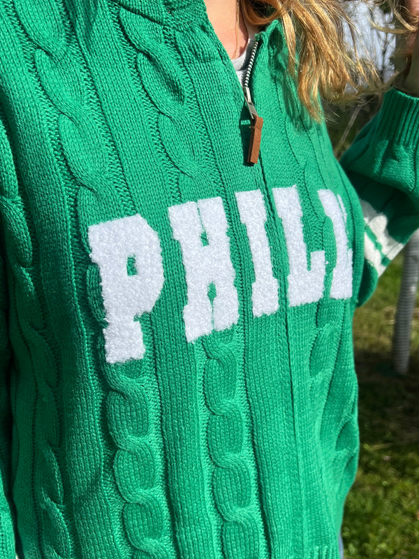 FULL ZIP PHILLY HOODED SWEATER