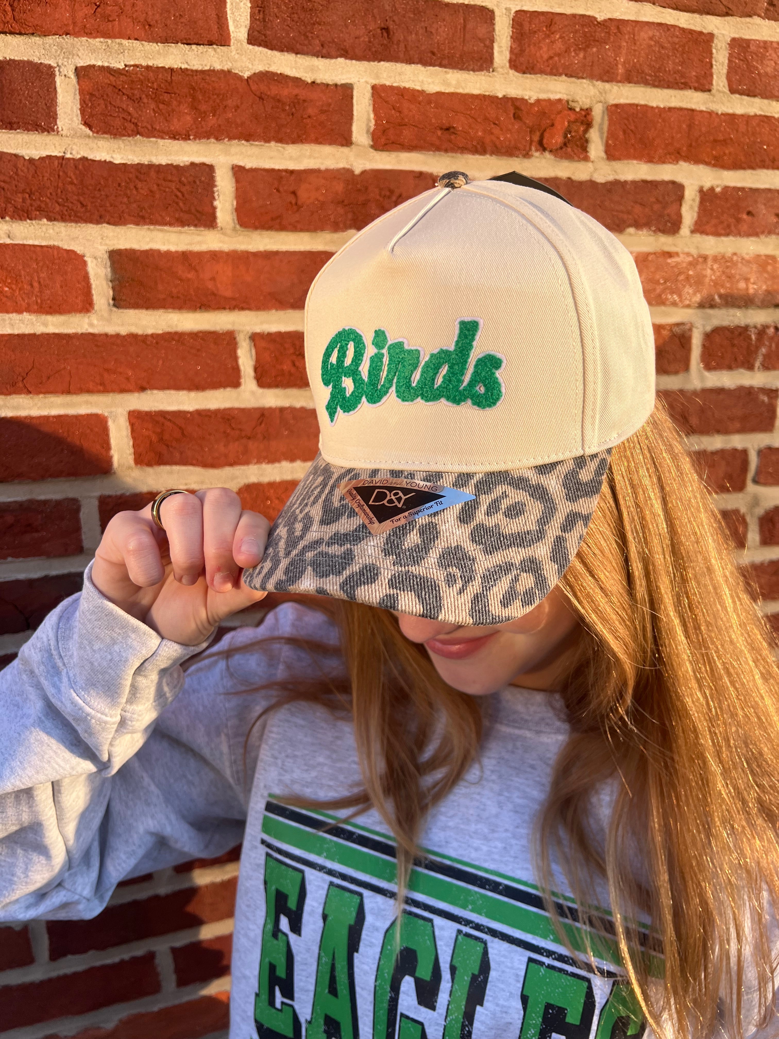 BIRDS LEOPARD BRIM TRUCKER HAT