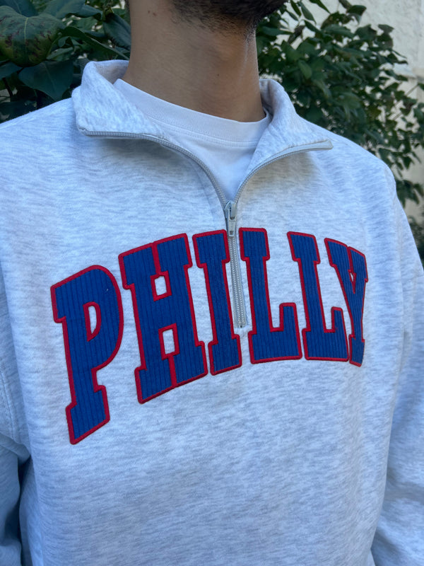 PHILLY BASKETBALL GREY ZIP UP
