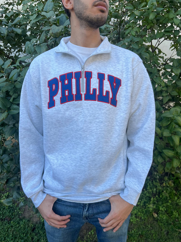 PHILLY BASKETBALL GREY ZIP UP