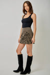 EYELET EMBROIDERED MINI SKORT