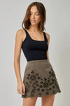 EYELET EMBROIDERED MINI SKORT
