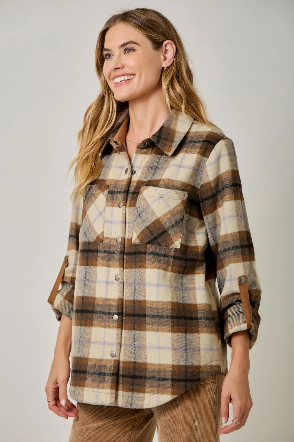 PLAID SHIRT JACKET