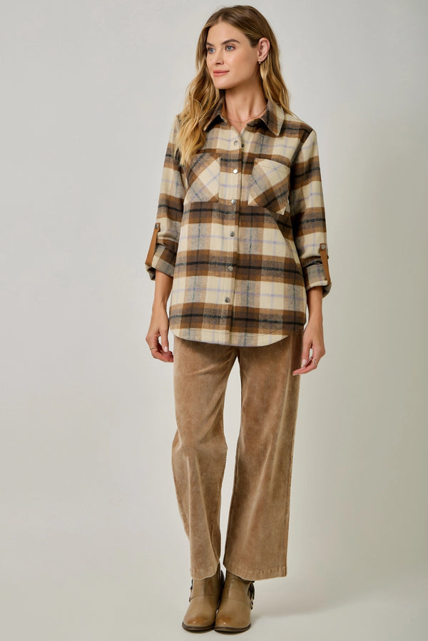 PLAID SHIRT JACKET