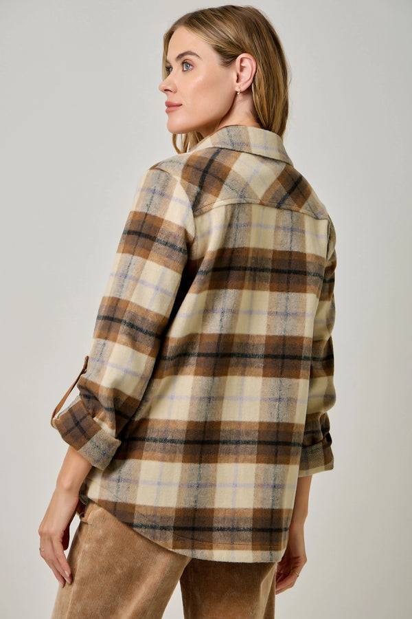 PLAID SHIRT JACKET