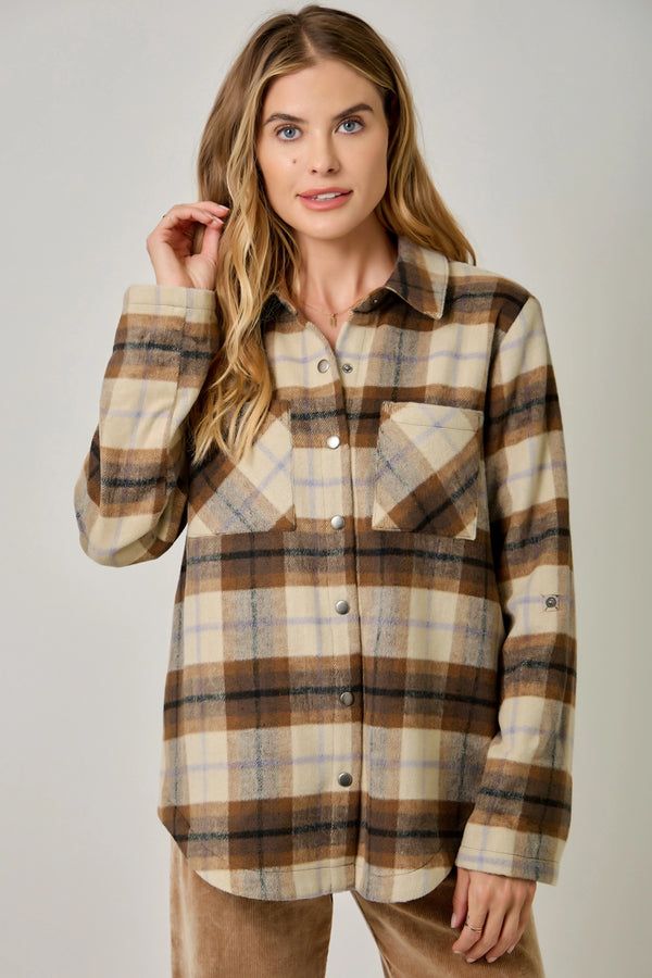 PLAID SHIRT JACKET