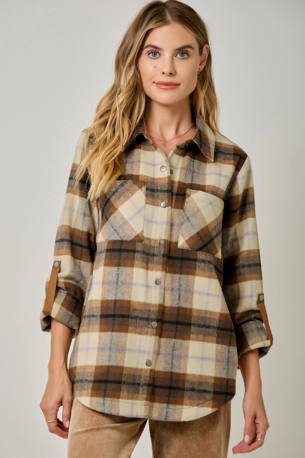 PLAID SHIRT JACKET